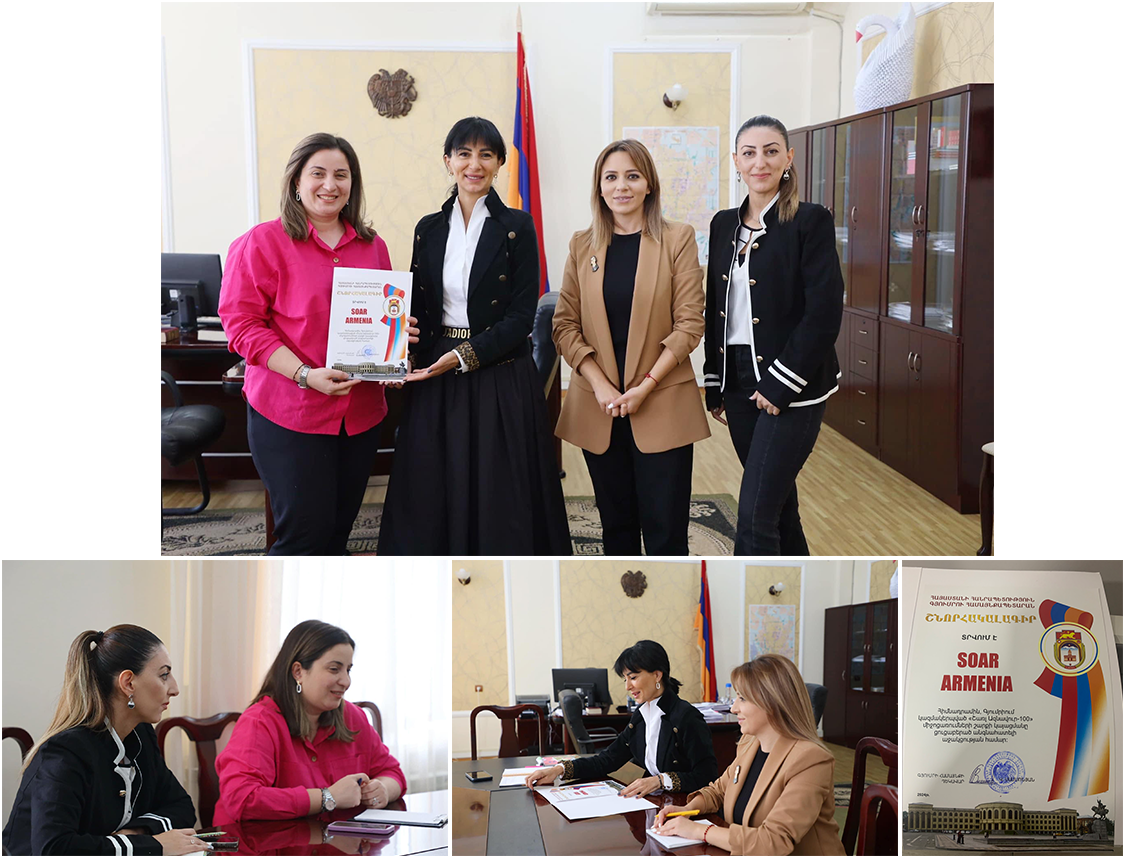 Award given to SOAR from the Mayor of Gyumri